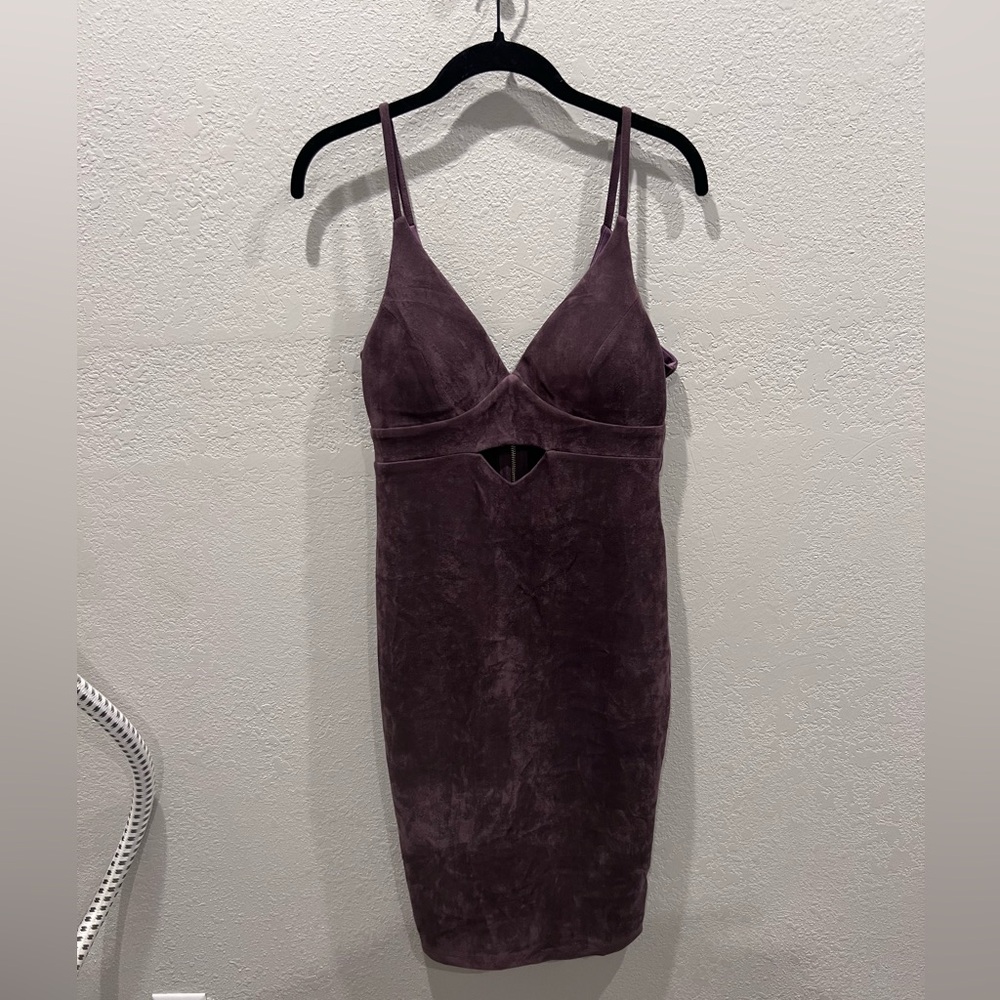 Purple Mini Dress with Spaghetti Straps